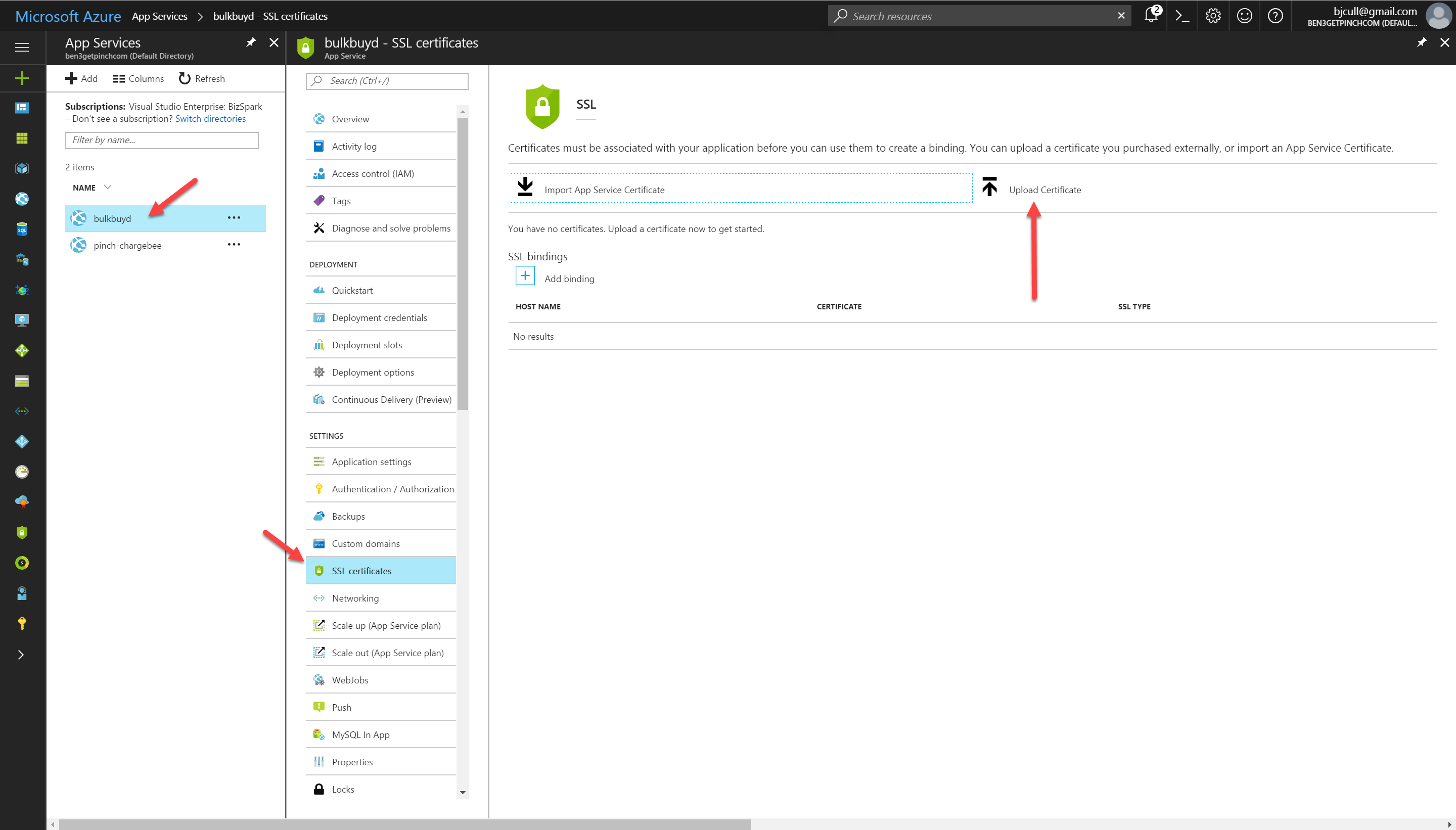 Creating a Self Signed Certificate for Identity Server and Azure